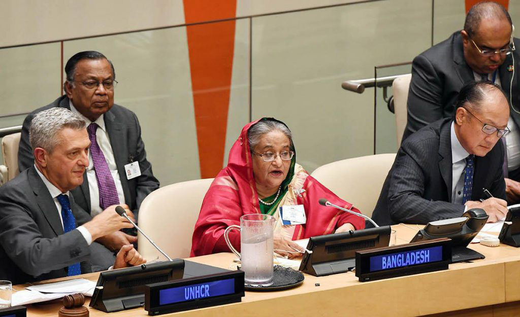 BANGLADESH PM PRESENTS 4 POINTS ON ROHINGYA CRISIS IN THE UN
