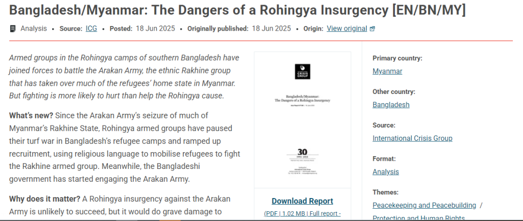 Rohingya on the Edge: How a Budding Insurgency Threatens Regional Peace